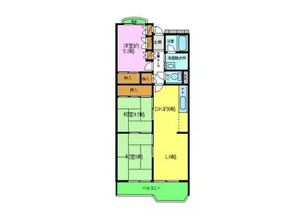 サニーハイツ堺6号棟(3LDK/5階)の間取り写真