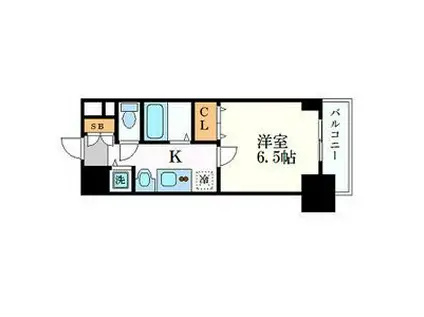 プレサンス 名古屋STATIONアライブ(1K/2階)の間取り写真