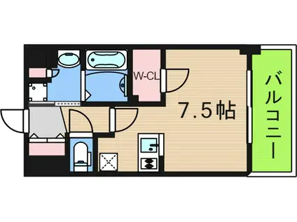 SOFIA住吉大社(1K/8階)の間取り写真