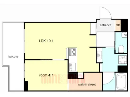 ARIETTA西宮(1LDK/2階)の間取り写真