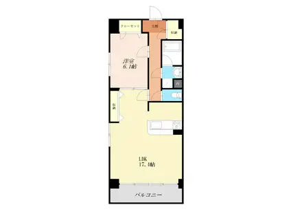 AREIZA(1LDK/1階)の間取り写真