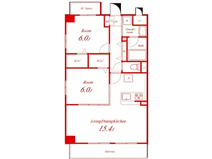 ヴェルレーヴヒサリコ(2LDK/4階)の間取り写真