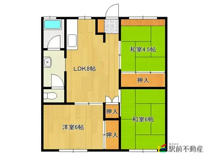 新栄ビル(3LDK/3階)の間取り写真