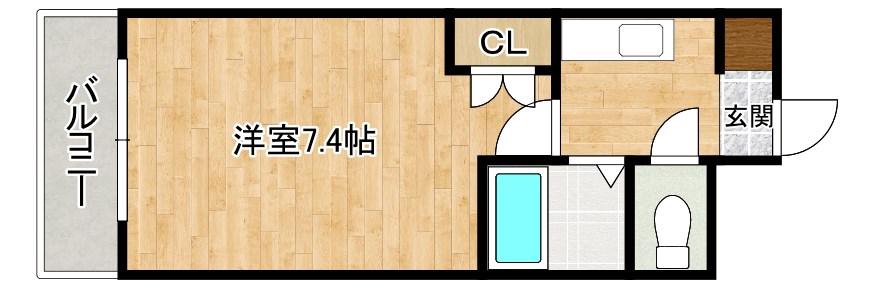 リファレンス南小倉(1K/7階)の間取り写真