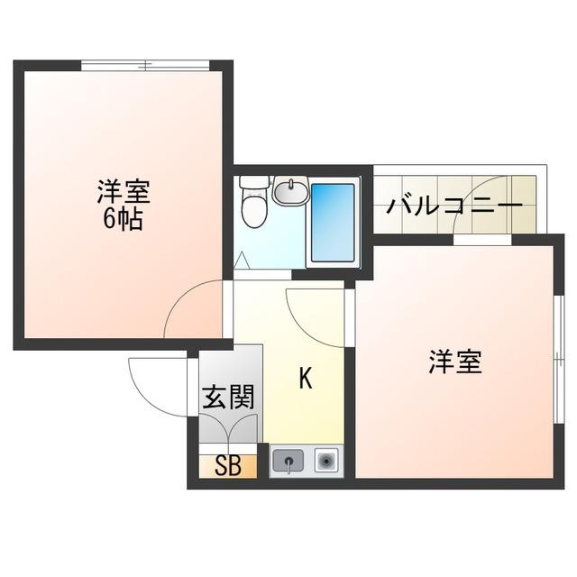 花KAWA(2K/2階)の間取り写真