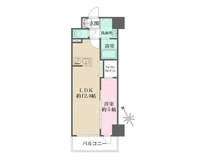 N-FLATS横浜関内II(1LDK/8階)の間取り写真
