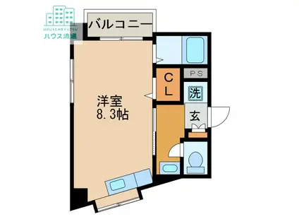 SEVENBILL(ワンルーム/3階)の間取り写真