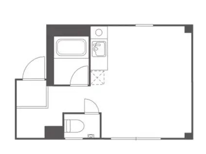 会津天宝ビル(ワンルーム/4階)の間取り写真