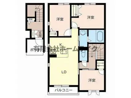 近鉄奈良線 河内小阪駅 徒歩7分 2階建 築14年(3LDK/2階)の間取り写真