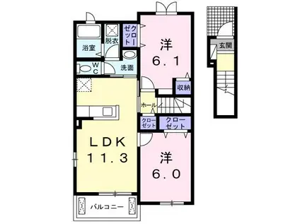 コンフォートハイムズ(2LDK/2階)の間取り写真