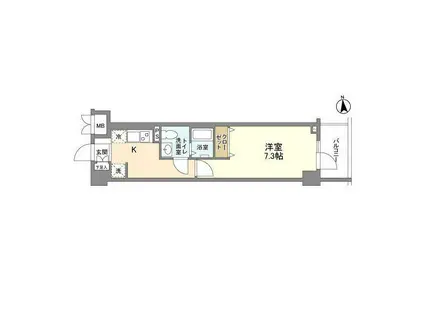 アジュールテラス中野新橋(1K/4階)の間取り写真