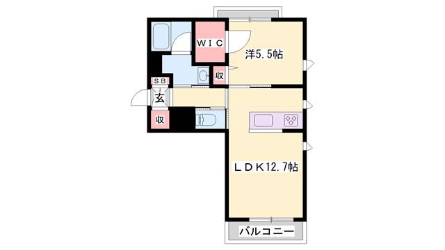 シャルマン コート(1LDK/1階)の間取り写真