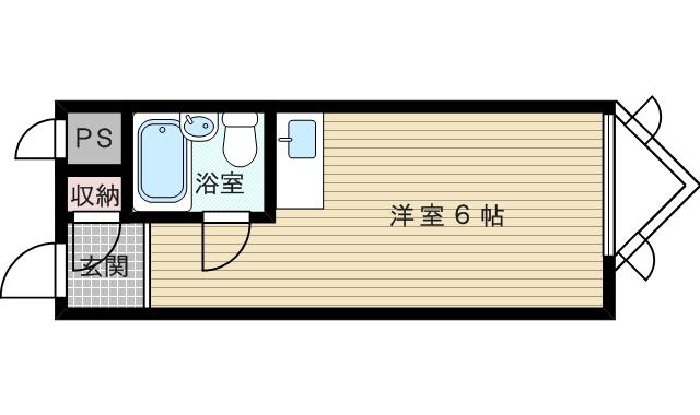ジュネス瑞光(ワンルーム/3階)の間取り写真