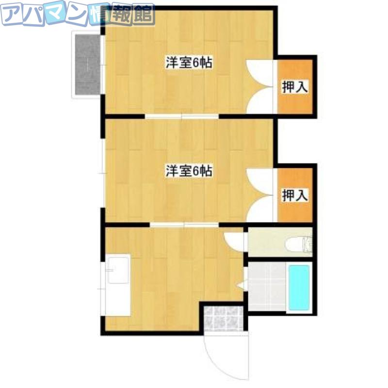 ハイツ朱の鷺I(2K/1階)の間取り写真