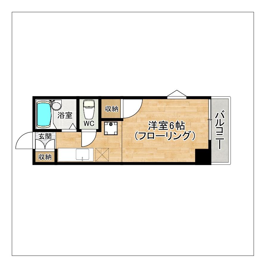 マルミネ(ワンルーム/1階)の間取り写真