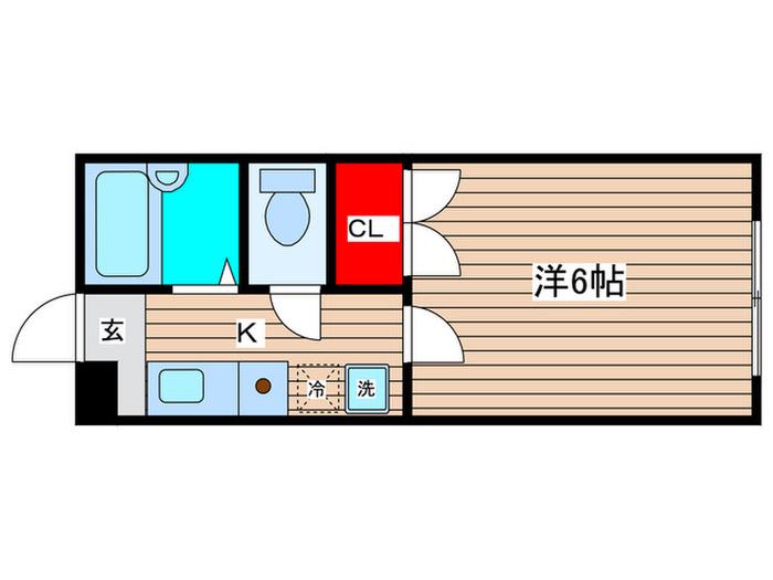 CASABUENA(1K/1階)の間取り写真