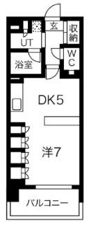 スパシエルクス西川口(1DK/3階)の間取り写真