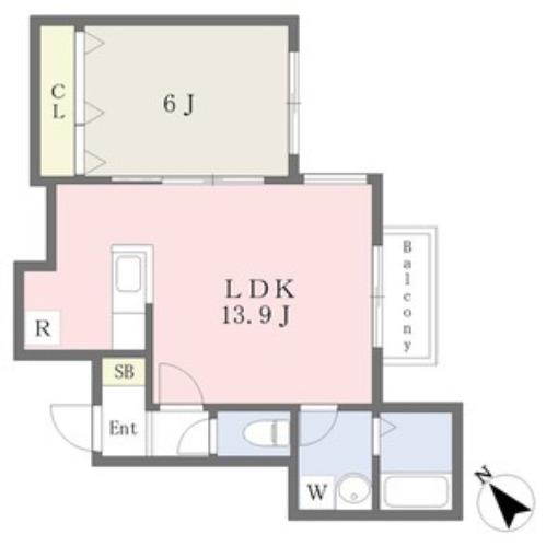 クラリス琴似(1LDK/4階)の間取り写真