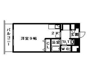 サテラ北34条(1K/5階)の間取り写真