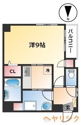 ルミア イレブン(1K/5階)の間取り写真