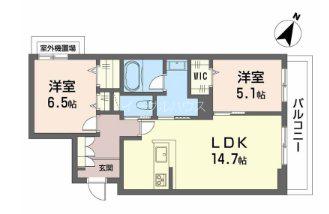 シャーメゾン上大利レジデンス(2LDK/3階)の間取り写真