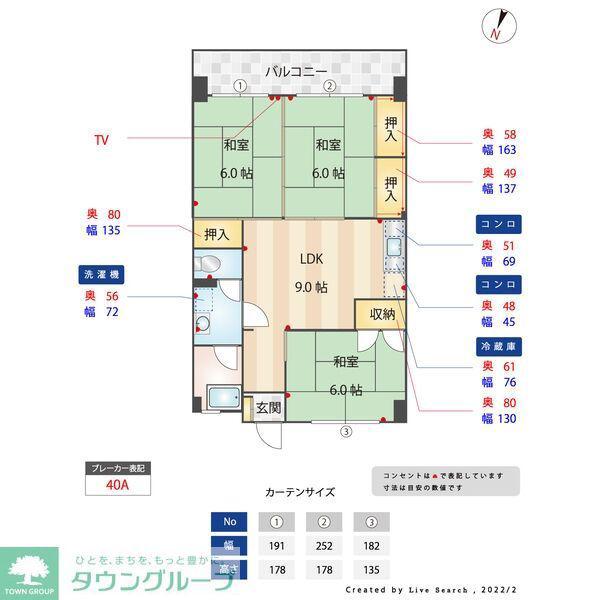 コンダクトヴィレッジ姪浜サウス(3LDK/3階)の間取り写真