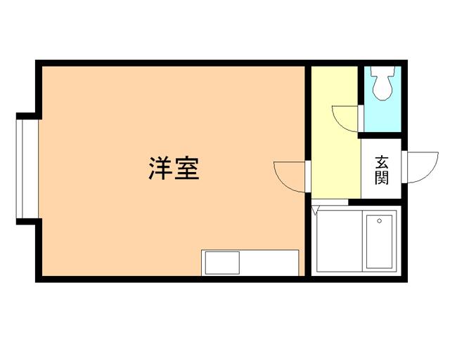 フローラルハイムA(ワンルーム/2階)の間取り写真