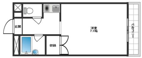 メゾンリヴェール(1K/3階)の間取り写真