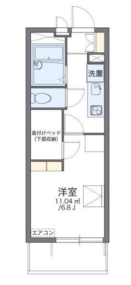 レオパレスSEASIDE須磨(1K/1階)の間取り写真