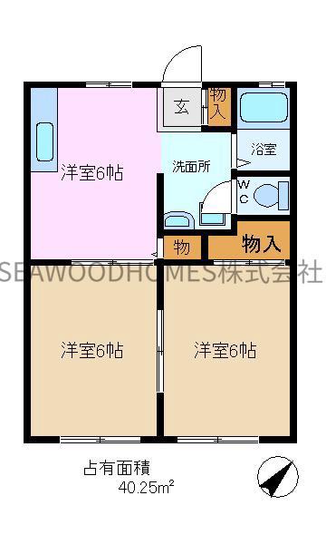 ベルリバ-金沢文庫 A(1LDK/2階)の間取り写真