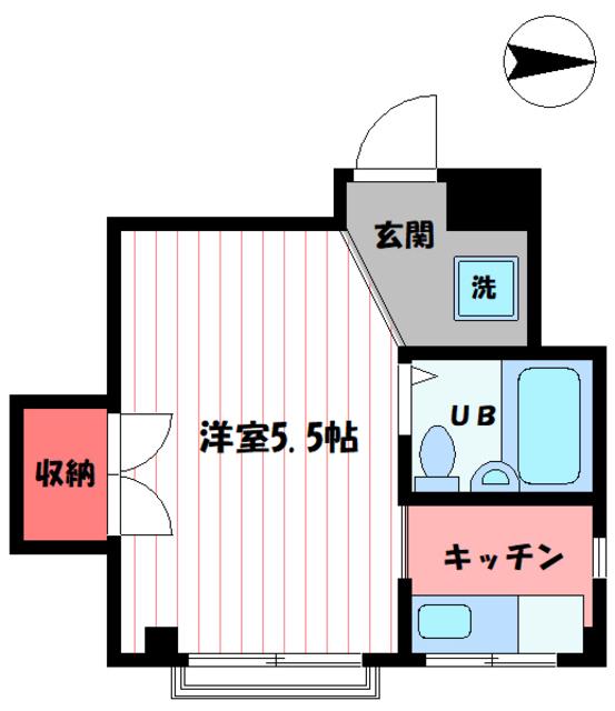 エーデル桜台(1K/1階)の間取り写真