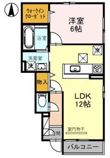 リベールコート(1LDK/1階)の間取り写真