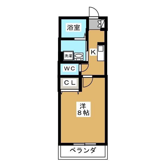 APARTAMENTOアリビオ(1K/2階)の間取り写真
