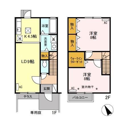 マルシェ(2LDK/2階)の間取り写真