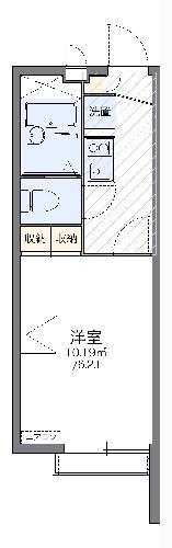 レオパレスパノラマハイツ八幡山(1K/2階)の間取り写真
