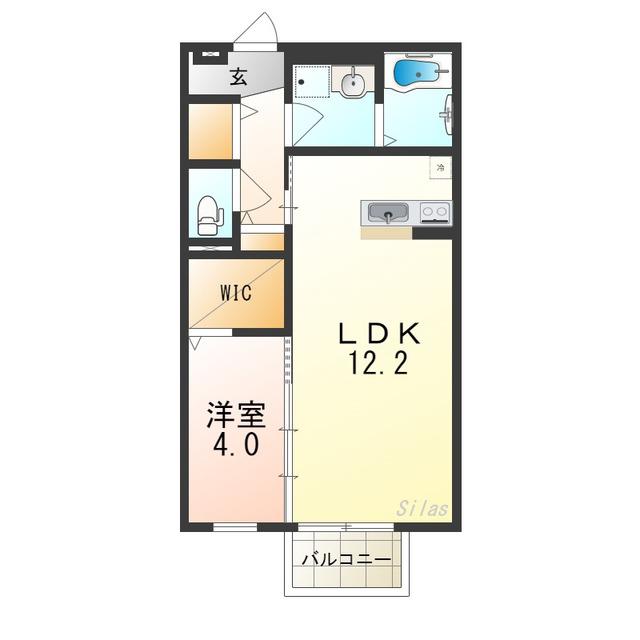 BELLA CASA(1LDK/1階)の間取り写真