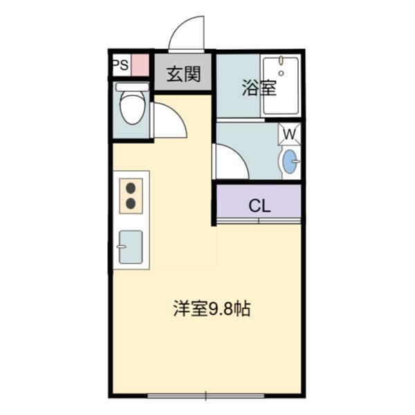 NODA HEIGHTS 1階(ワンルーム/1階)の間取り写真