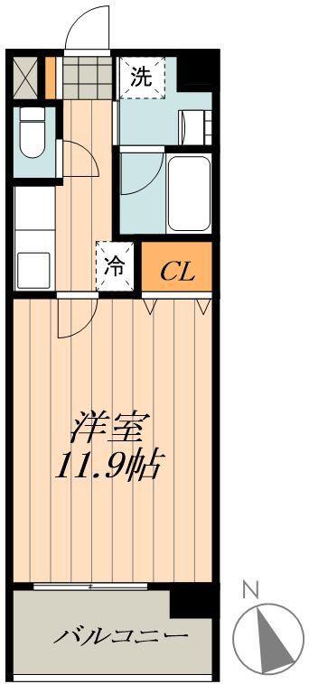 新栄アーバンハイツ(1K/7階)の間取り写真