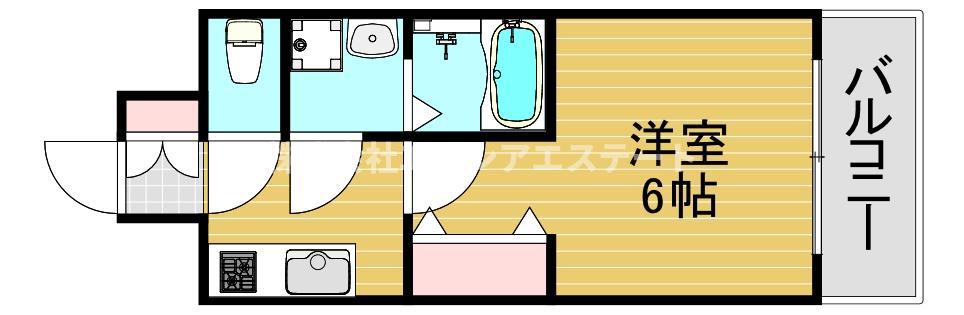 エスリード大阪シティグランツ(1K/5階)の間取り写真