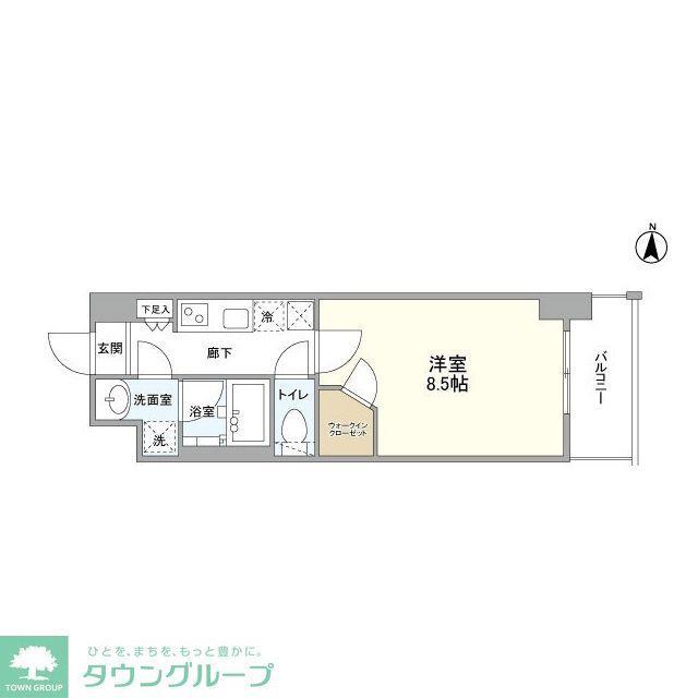 ゼスタレジデンス桜山(1K/6階)の間取り写真