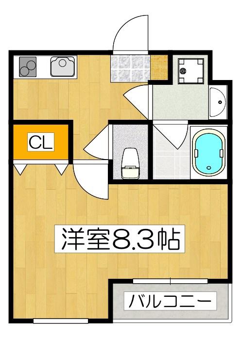 COLORLY LIFE長岡京(1K/5階)の間取り写真
