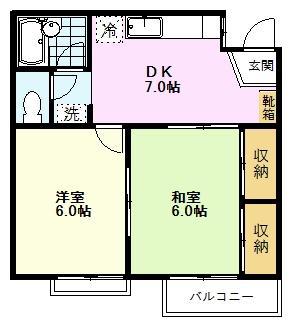 めぞん一刻(2DK/2階)の間取り写真