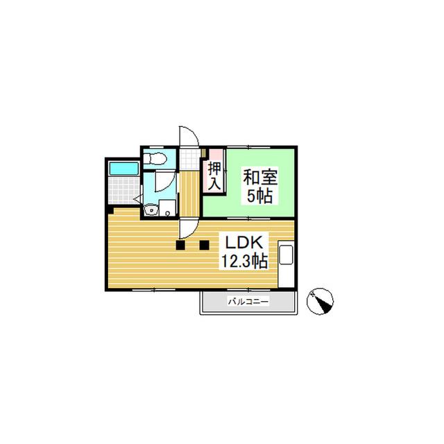 タウニィ寿里(1LDK/1階)の間取り写真