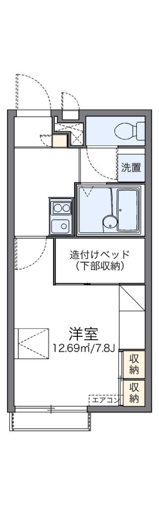 レオパレスエルズ和泉(1K/2階)の間取り写真