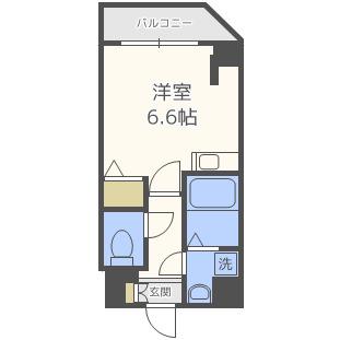 サンロール難波南(ワンルーム/7階)の間取り写真