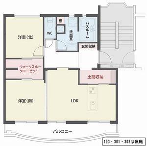 KITAHAUS(2LDK/3階)の間取り写真