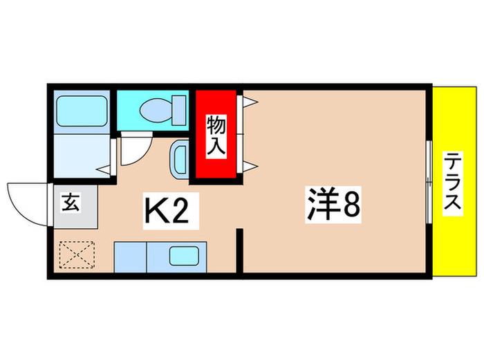 セゾンキタカドI(1K/1階)の間取り写真
