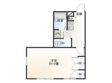 ブラッサム(1K/1階)の間取り写真