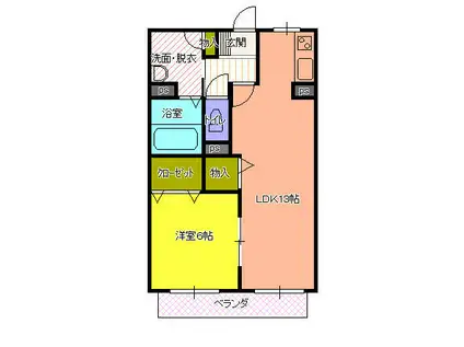 ウインズ10(1LDK/2階)の間取り写真