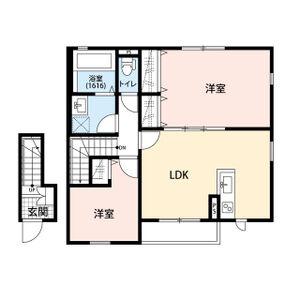 デュラ・カーサ ラパン(2LDK/2階)の間取り写真